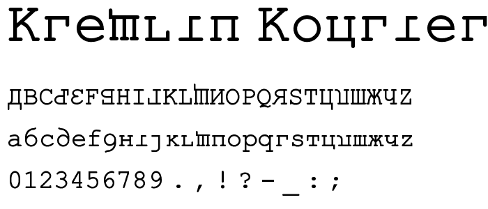 Kremlin Kourier II font